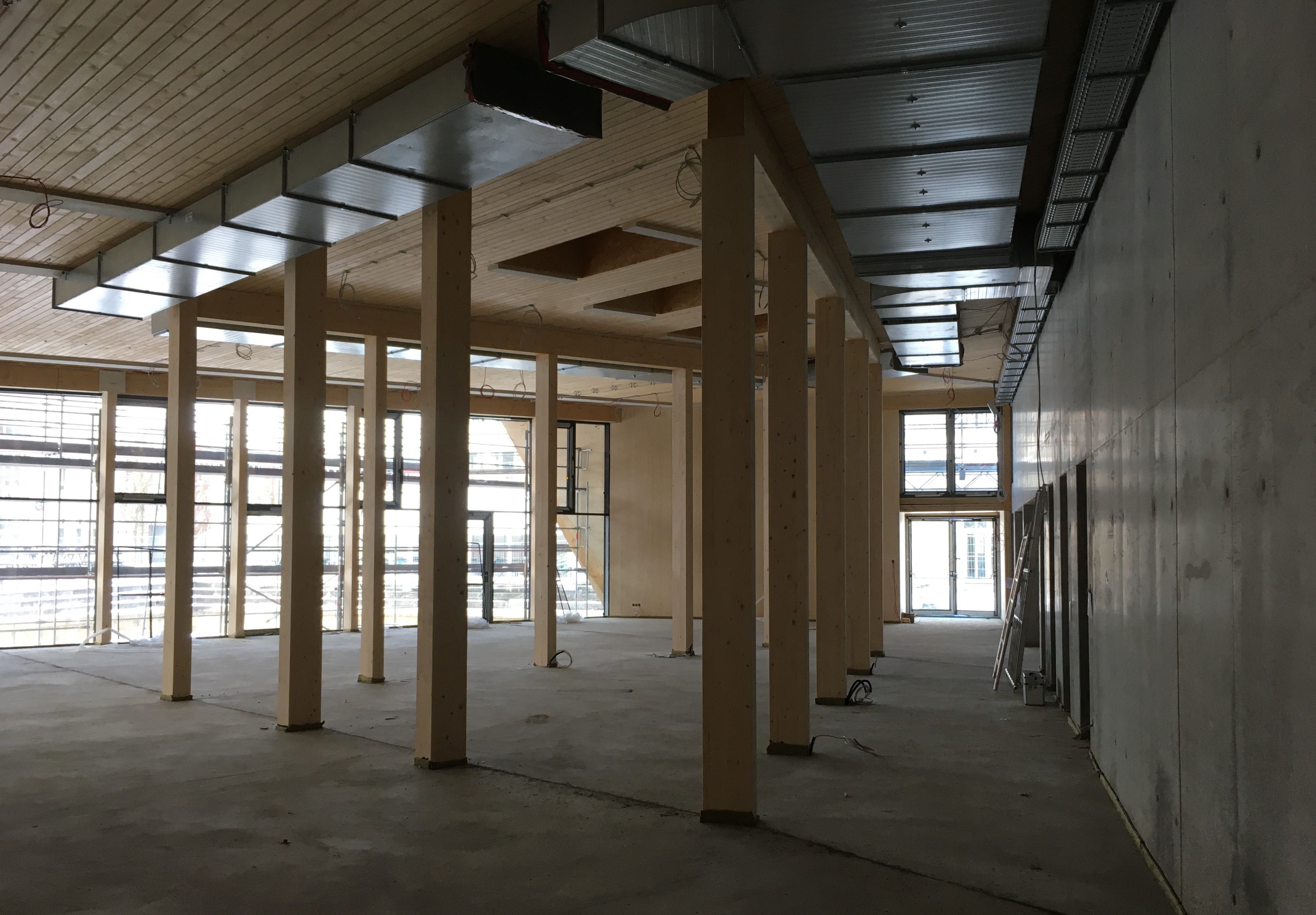 Der Mensa-Neubau nimmt Gestalt an. Der Mensa-Neubau nimmt Gestalt an.