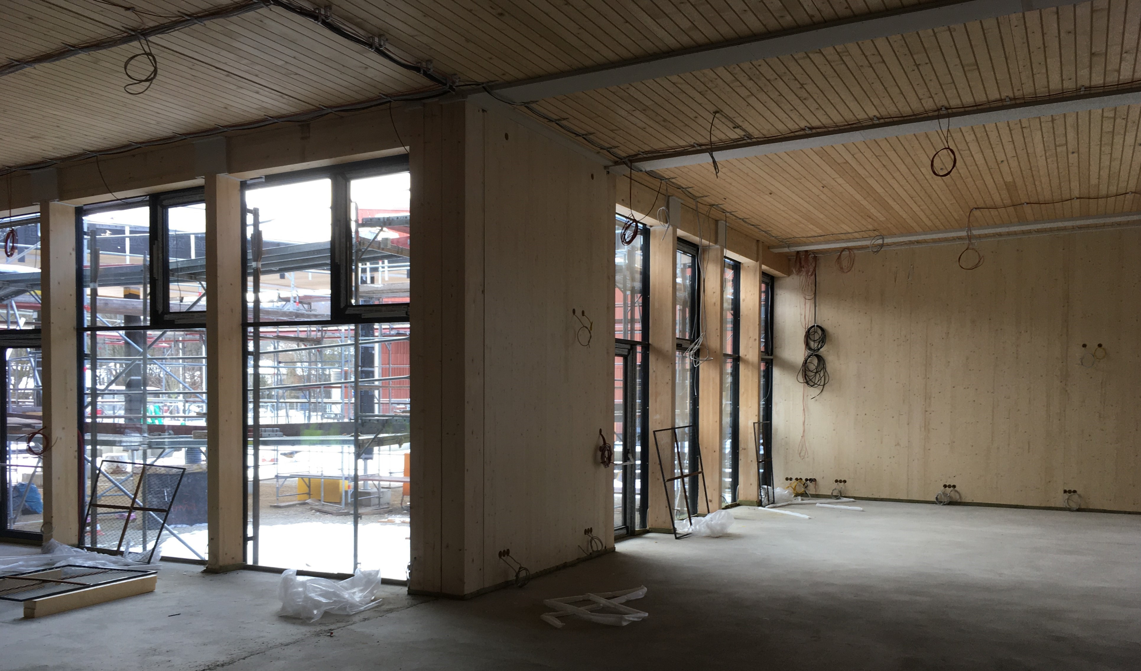 Der Mensa-Neubau nimmt Gestalt an. Der Mensa-Neubau nimmt Gestalt an.