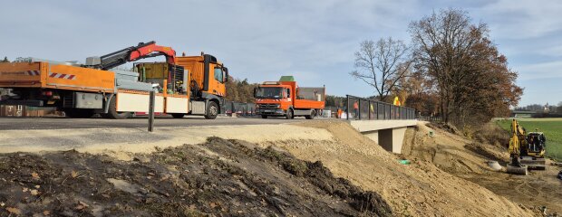 Momentan werden noch letzte Arbeiten erledigt. Ab Dienstag rollt der Verkehr wieder über die B16.