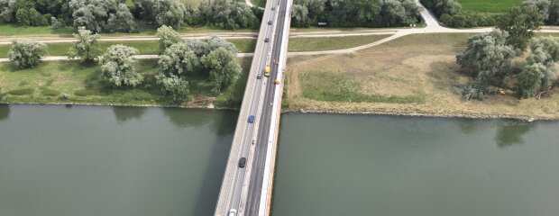 Die Arbeiten an der Neustädter Donaubrücke wechseln nun auf die andere Seite.